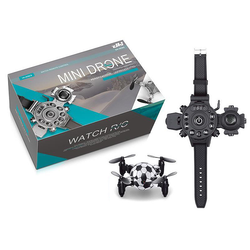 跨境热供2.4G遥控足球迷你手表四轴飞行器带wifi摄像头遥控无人机