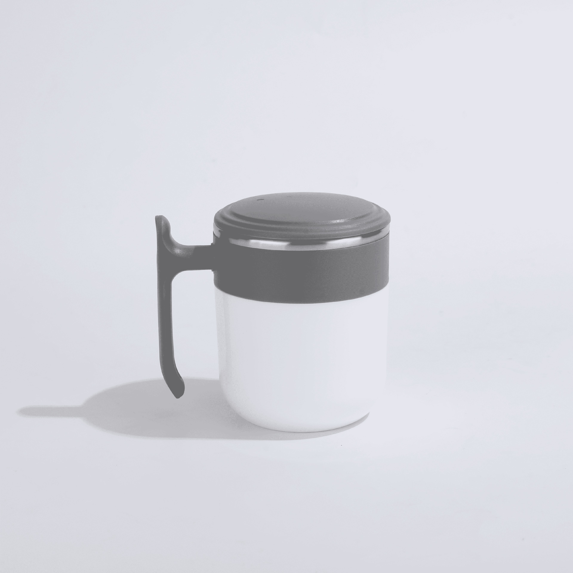 Amazon doble mango café taza de vacío de oficina cafetera de acero inoxidable asa taza de marcador al por mayor