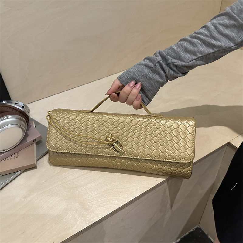 2026 bolsas de tejido caliente de mujeres nuevas bolsas de palo bolsas de cena bolsas de órgano bolsas de moda largas bolsas de hombro