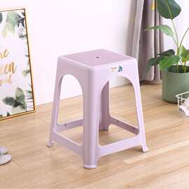 特厚塑料凳子板凳简约高凳子方椅子垫脚凳家用餐厅经济型胶登子