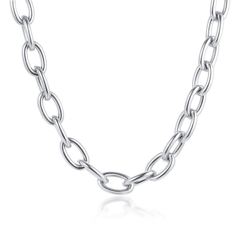 18K Gold Plated Plating Material Wholesale Jewelry Simple Style Geometric 201 Stainless Steel Plating Stainless Steel Necklaces