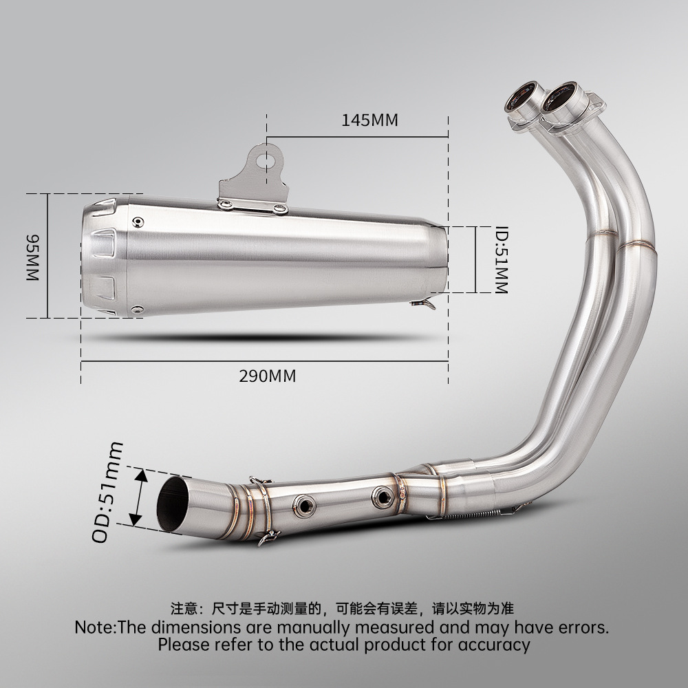 Suitable for Mt07 Full Exhaust Modification, Stainless Steel Front Exhaust Pipe, Arrow Brand Ar Scorpio Tail Section Silencer