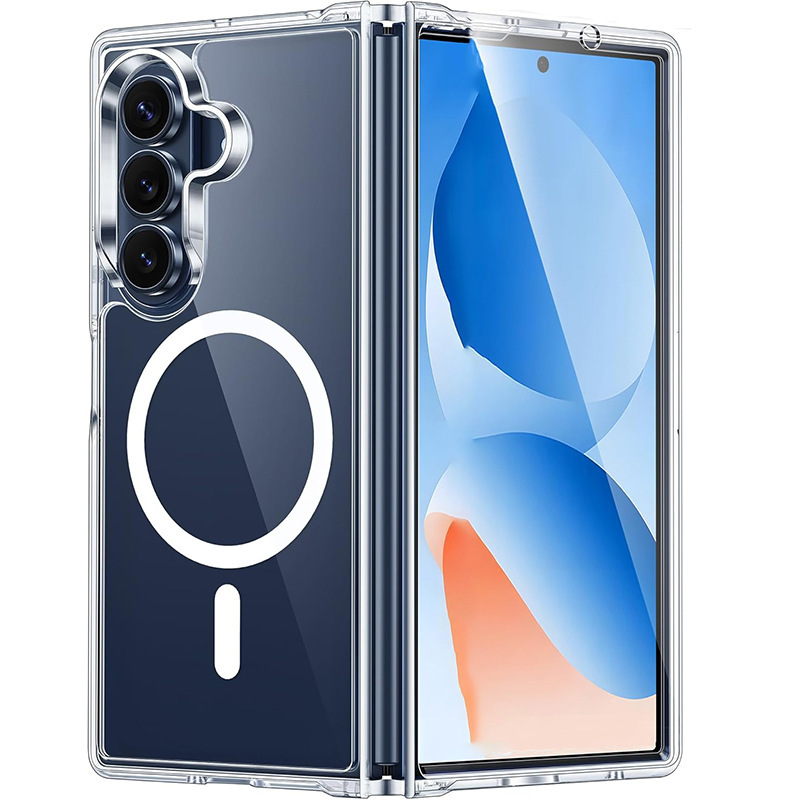 Suitable for Samsung Zfold8Ultra Transparent Magnetic Phone Case Zflip 30% off Anti-Fall Non-Yellowing Protective Cover 6