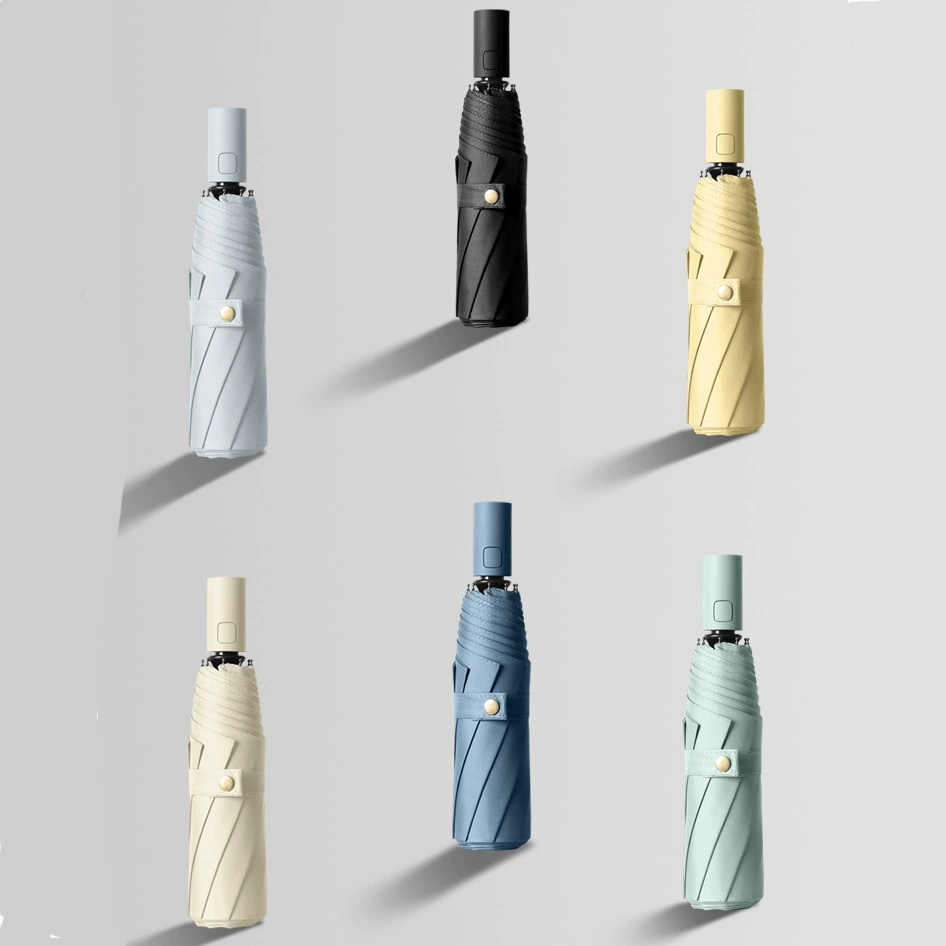 Полностью автоматический зонт для мужчин и женщин, складной зонт от солнца и дождя двойного назначения, утолщенный усиленный большой солнцезащитный зонт