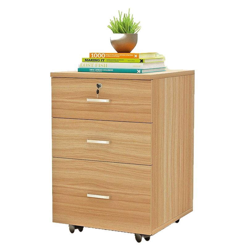 Armario de almacenamiento al lado de la cama del dormitorio armario de archivos móviles tipo piso de oficina armario de archivos pequeño con cajón de cerradura mesa de cabezal de cama