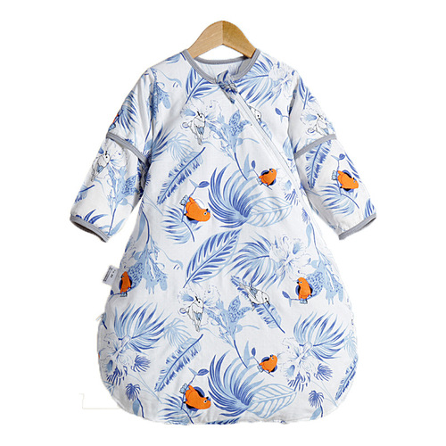 Love Poetry Miao Spring and Summer New Baby Pajama Set Bamboo Fiber Antimicrobial Gauze Children's Pajama Set Air Conditioning Room Baby Kick Proof