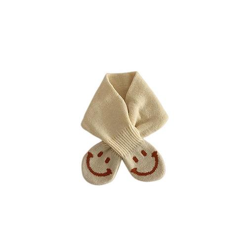 Ins Korea smiling knitting baby scarf autumn and winter unisex children baby winter fashion warm neck warmer trendy