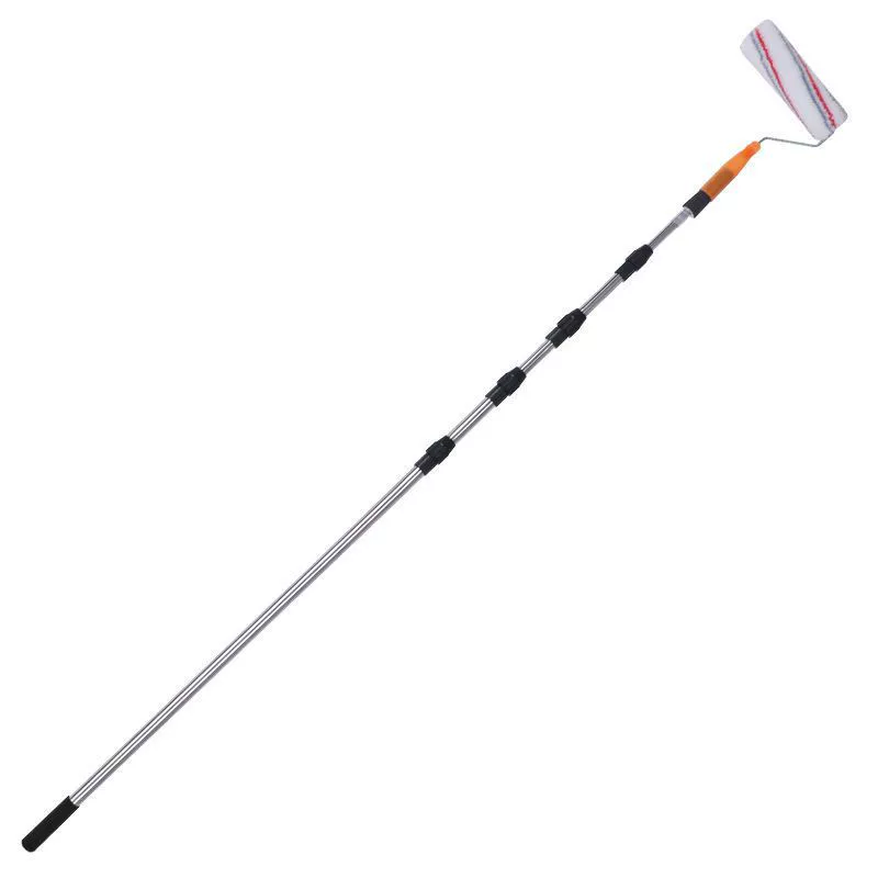 Удлиненный утолщенный латексный валик из нержавеющей стали, телескопический стержень, инструмент для рисования стен, инструмент для рисования стен Shenlingyue