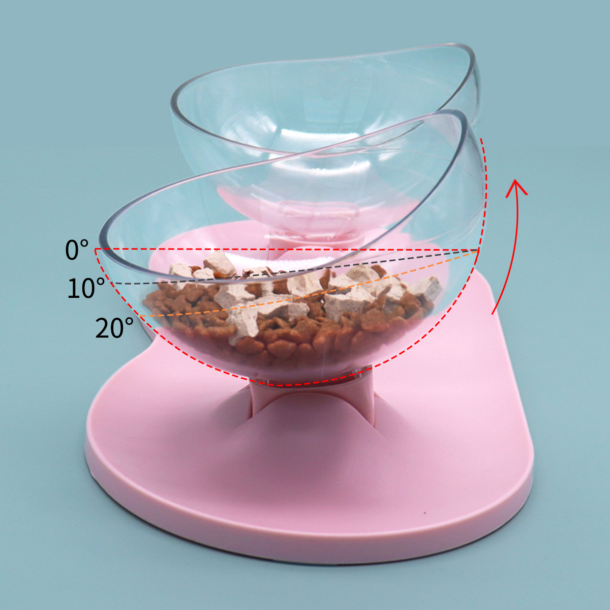 Tazón para gatos, agua y comida, mascota integrada, tazón doble, tazón de comida para gatos, tazón de agua para gatos, tazón de boca oblicua, tazón de arroz, tazón de comida para gatos, tazón para gatos