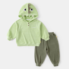 寶寶套裝秋季兒童連帽衛衣褲子衣服女童秋裝潮嘟嘟家男童套裝