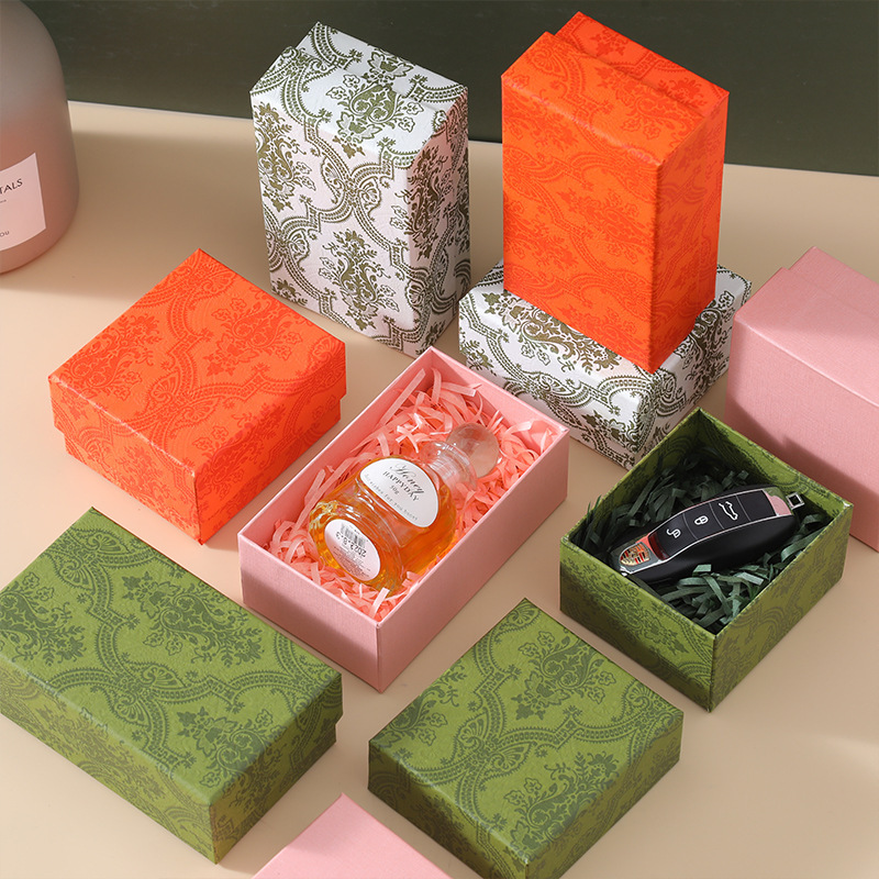 Square Gift Box with Lid and Base, Lipstick and Perfume Gift Packaging Box, Keychain Box, Sachet Jewelry Paper Box