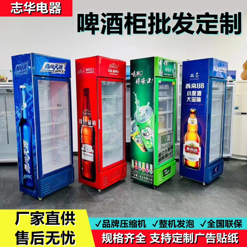 哇哈哈啤酒柜饮料冷藏展示柜保鲜柜立式超市冰箱冷藏柜单双三门批