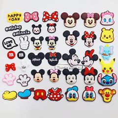 大小ミッキーミニーミッキーマウス DIY 漫画装飾アクセサリー携帯電話ケースパッチ下駄スリッパバックルステッカー
