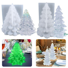 虞美人diy水晶滴ゴム金型立体クリスマスツリーろうそく置物シリコン金型現物卸売り
