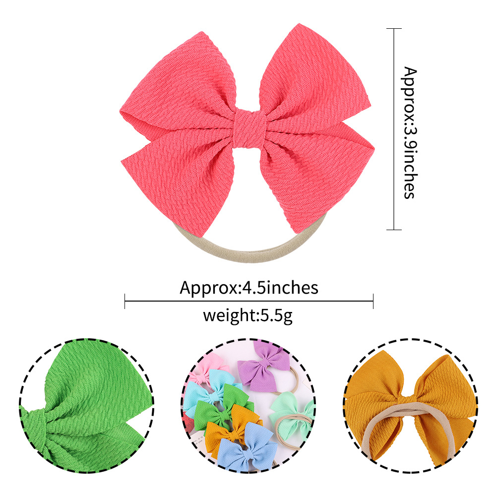 Cute Solid Color Cloth Bowknot Hair Tie 1 Piece display picture 1