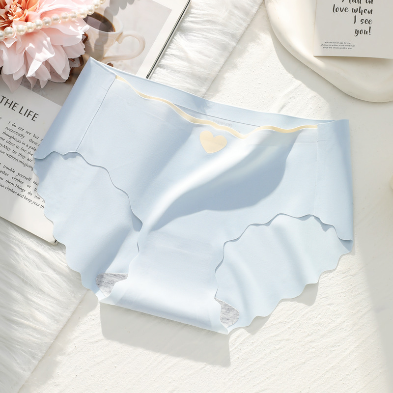 Bragas de seda de hielo que no dejan marcas, entrepierna transpirable antibacteriana de algodón para mujer, pantalones cortos de cintura media para niña de verano, bragas para mujer