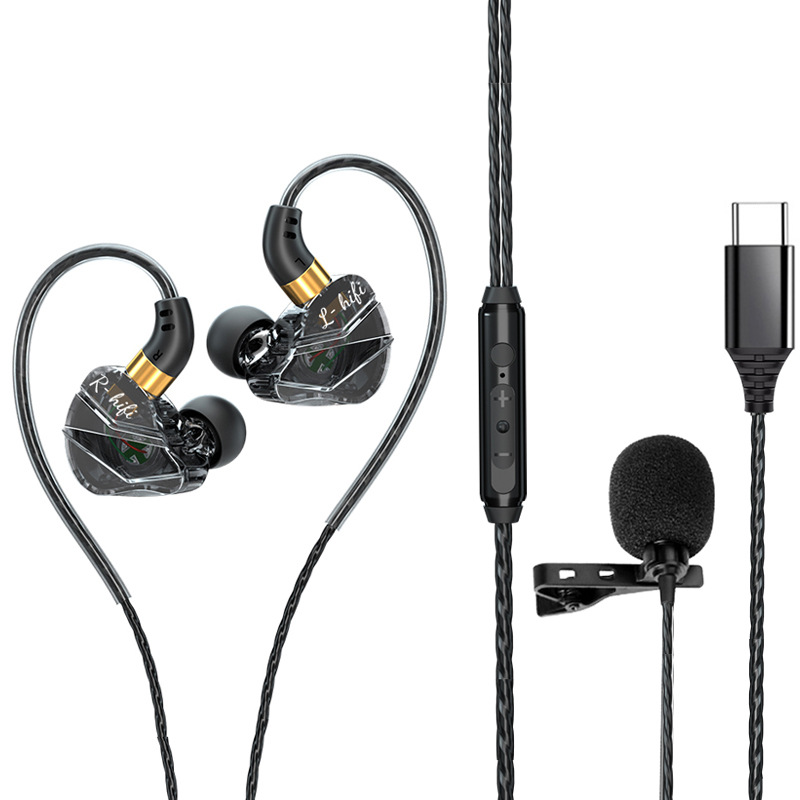 Nueva transmisión en vivo karaoke universal con cable auriculares en la oreja subwoofer de la computadora canto juego monitor auriculares al por mayor