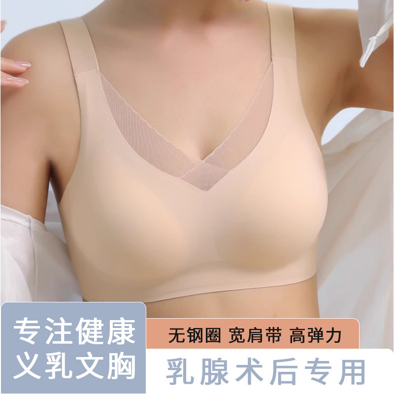 Amazon Aliexpress Cross-Border Mastectomy Large Size Seamless Prosthetic Bra for Women with Prosthetic Breast Pocket Bra