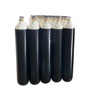 Factory direct sale 40L black and white steel cylinder medical oxygen cylinder industrial seamless steel cylinder high pressure carbon dioxide cylinder