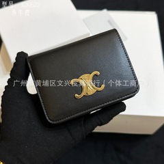 欧美老花钱包凯旋门真皮对折钱包女士大容量零钱包卡包跨境批发
