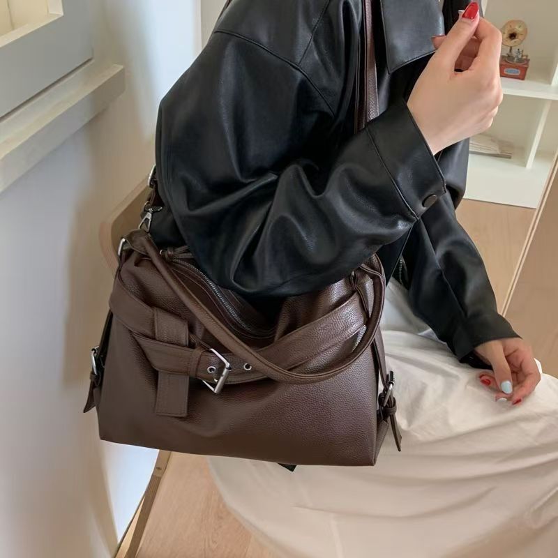 Large Bag for Women 2025 New Trendy Retro Tote Bag Fashionable Versatile Daily Shoulder Bag Large Capacity Crossbody Bag