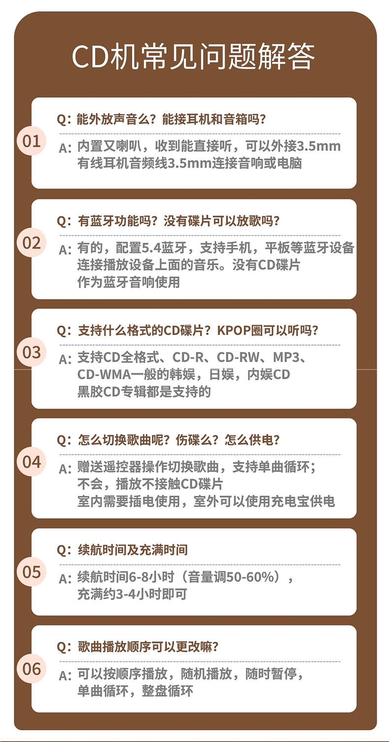 Retro Cd Player Music Album Bluetooth Speaker Integrated Player Audio Disc Disc Portable Birthday Gift