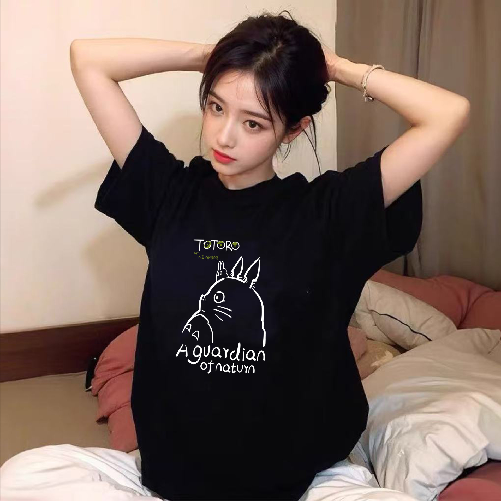 코튼 루즈 티셔츠 여성 크로스 보더 통통한 자매 플러스 사이즈 여성 의류 도매 여름 반팔 학생 커플 캐주얼 탑