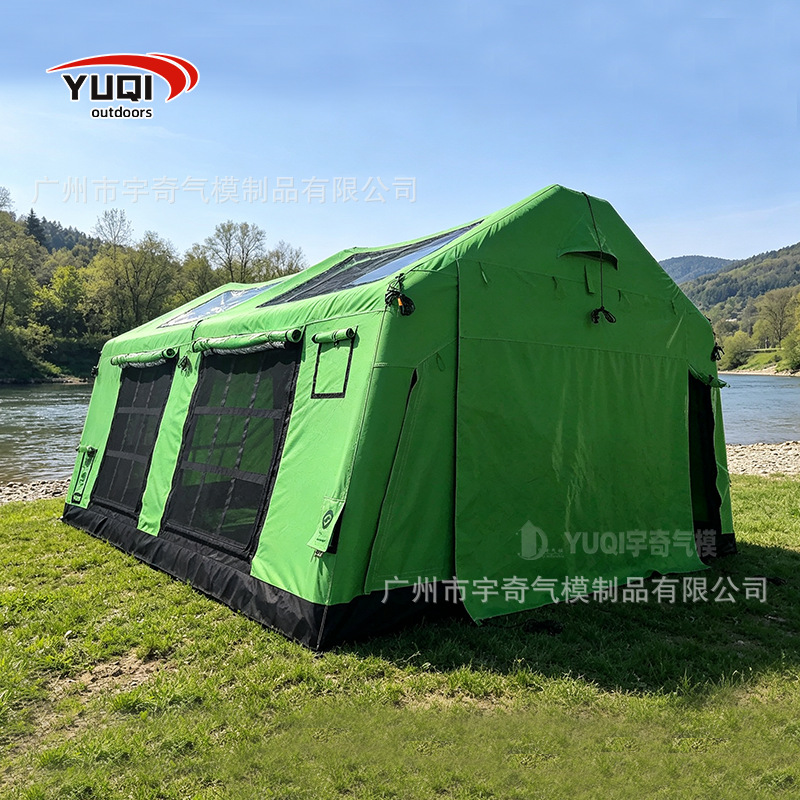 17.2 square meters outdoor camping quick-open inflatable tent, portable Oxford cloth inflatable tent for travel, camping canopy tent