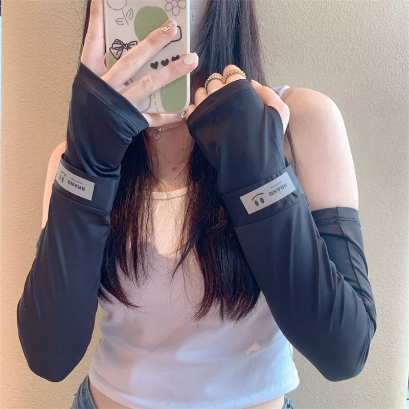 Женские рукава из ледяного шелка с защитой от ультрафиолета, летние защитные рукава для езды на велосипеде на открытом воздухе, мужские и женские оригинальные новые солнцезащитные рукава 2025 года