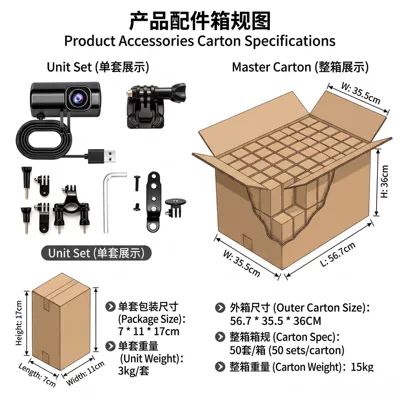 Motorcycle driving recorder, Vehicle Recorder, Waterproof Portable - without-memory-card-bring-your-own-memory-card-standard-usb-cable-three-types-of-brackets