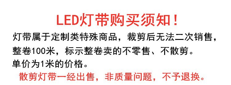 LED灯带防水220V七彩双排三排2835户外 三色5730工地家用工程灯条详情1