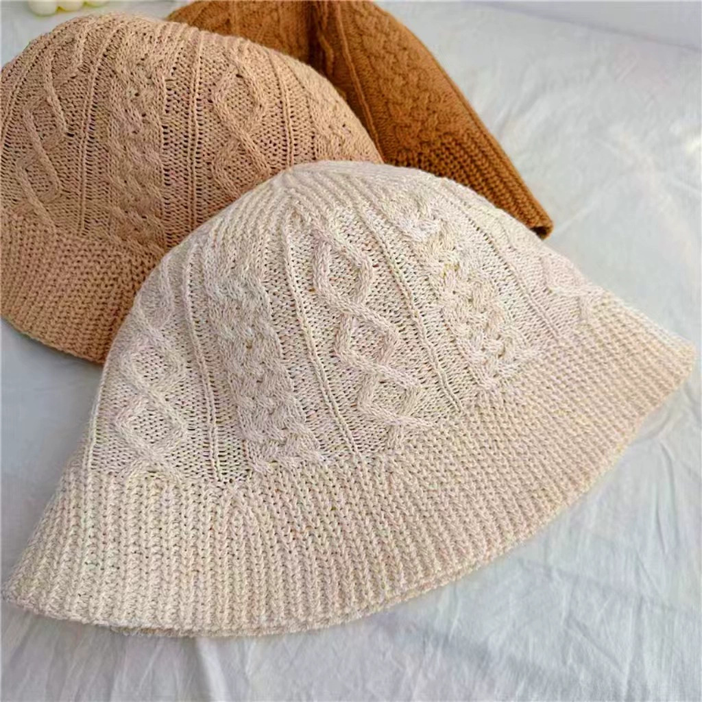 Twist 8 Pot Hat - Beige