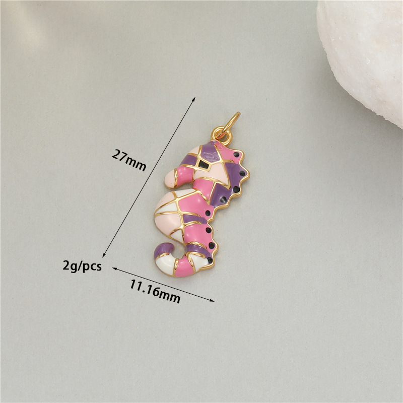 5g Weight Pendant Jewelry Making Type DIY Ornament Accessories Classification 1 Piece Quantity Copper Material Starfish, Dolphin, Fish Tail Pattern All Seasons Season Plating Design Cute, Vacation, Beach Style 1 Piece Copper Starfish Dolphin Fish Tail Pendant DIY Ornament Accessories 9