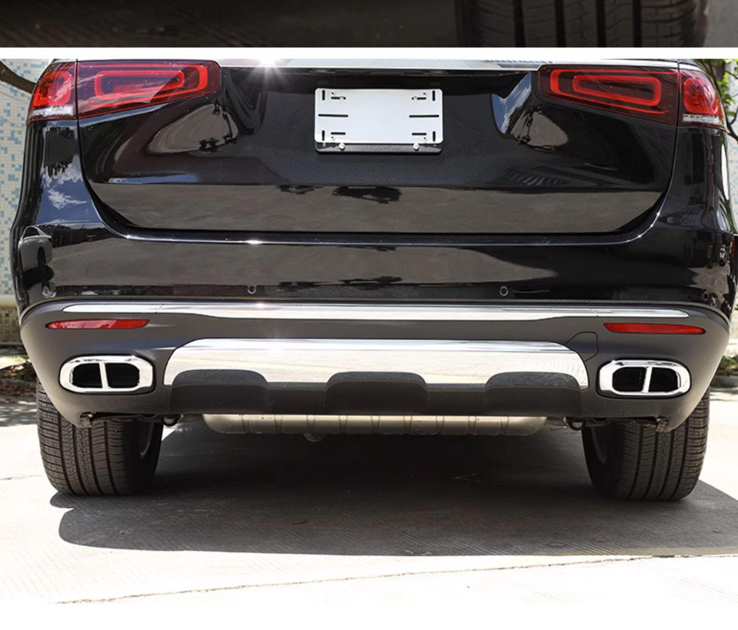 Applicable to Mercedes-Benz new C- class C260L C200L GLC300L modification accessories four-out tail throat frame exhaust trim cover