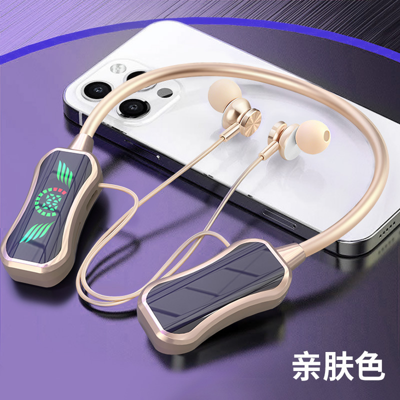 新しいクロスボーダーホルターネックBluetoothヘッドセット、高品質、プラグイン可能なカードイヤーバックモニタリングヘッドセット、超長バッテリー寿命、スポーツノイズリダクション|undefined