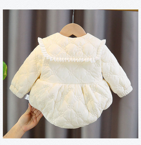 Baby cotton jumpsuit triangle climbing suit winter baby girl clothes bag fart clothes children autumn and winter clothes thick trend