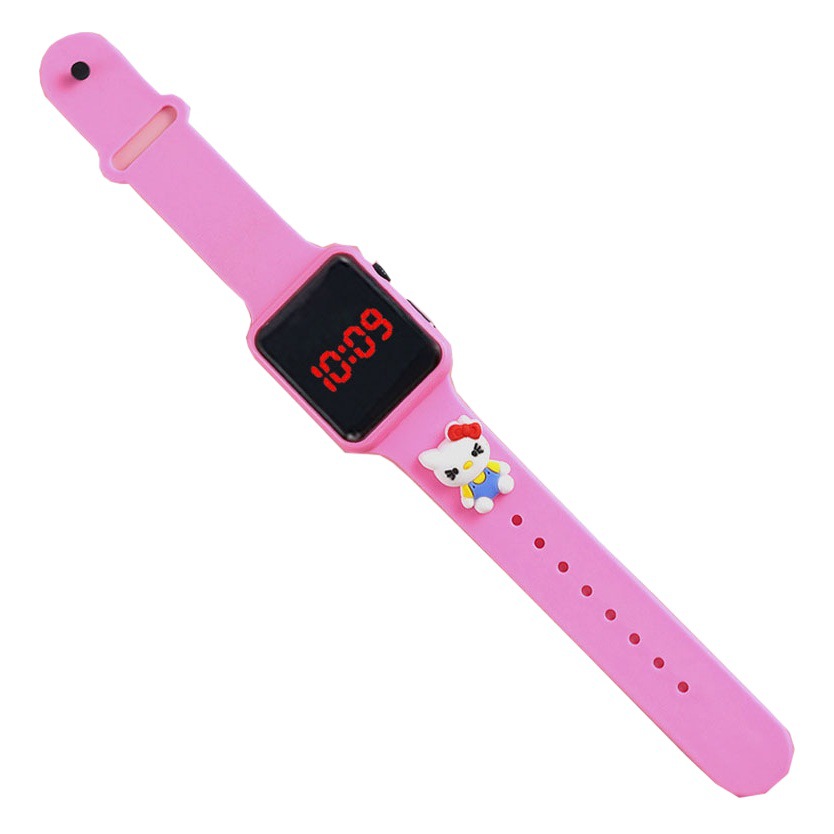Hot new children Square doll led electronic watch sports touch waterproof cartoon LED electronic hand ring watch