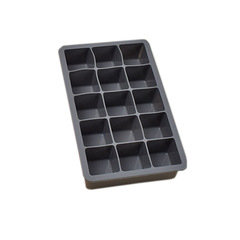 Cross-border square 15-grid covered ice cube tray platinum-grade silicone ice tray baby food tray silicone ice cube mold