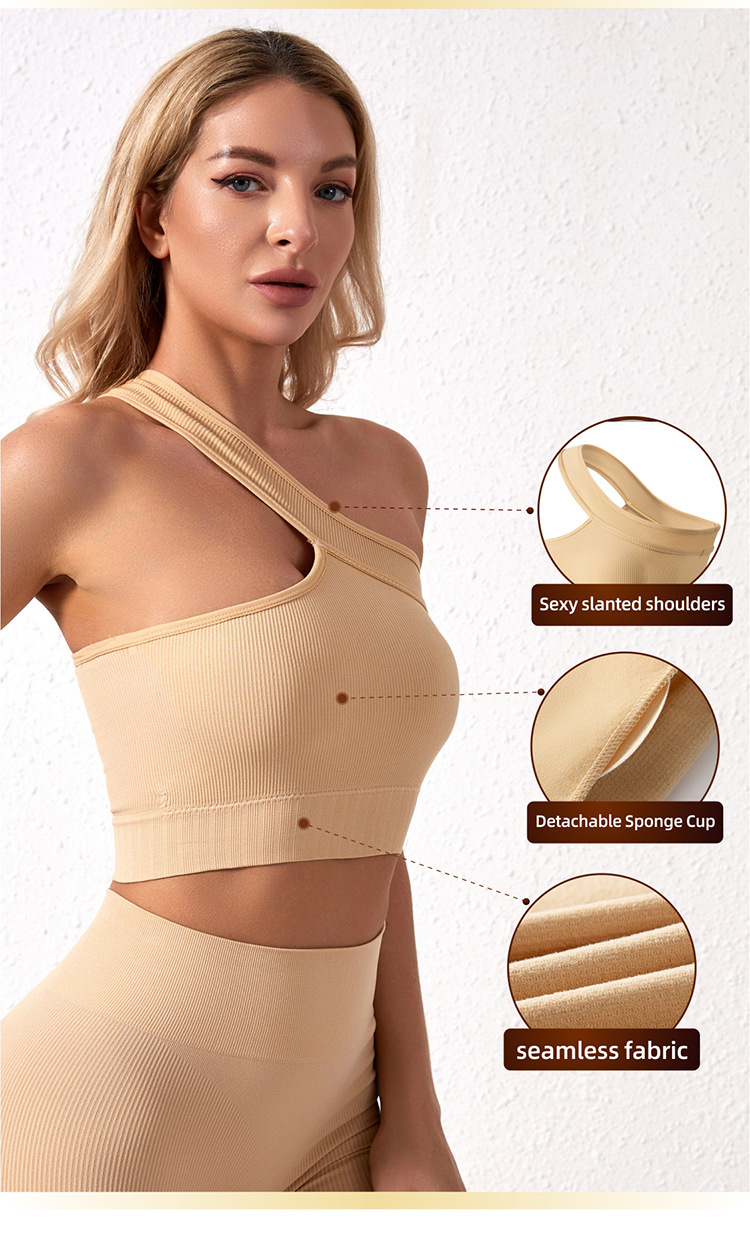 94g Weight Sleeveless Sleeve Length Nylon Fabric Type Short Top Length Vest Tops Type Fitness, Yoga, Sports Occasion Oblique collar Neckline Solid Color Pattern Simple Style, Sport Style Style Simple Style Sport Style Solid Color Nylon Oblique Collar Active Tops Vest 4