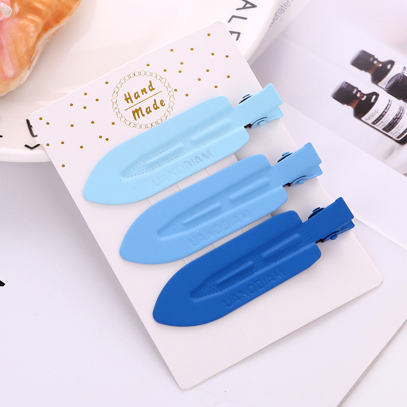 Colorful Seamless Barrettes Ins Style Girl Bang Clip Duckbill Single Line Clip Headdress High-Grade Side Hairpin