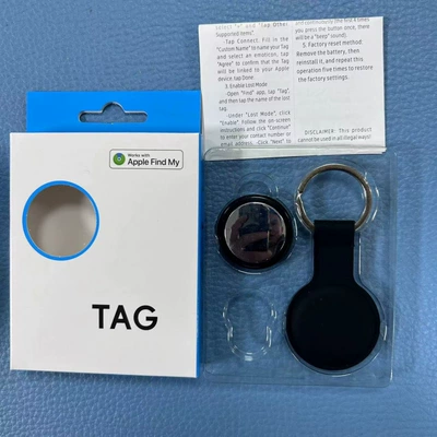 AirTag-specific anti-lost device, GPS Locator - black-ios-model