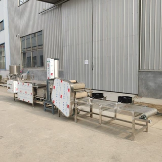 3.3米全自动豆腐皮机 自动泼脑折叠压制 豆腐皮机操作视频
