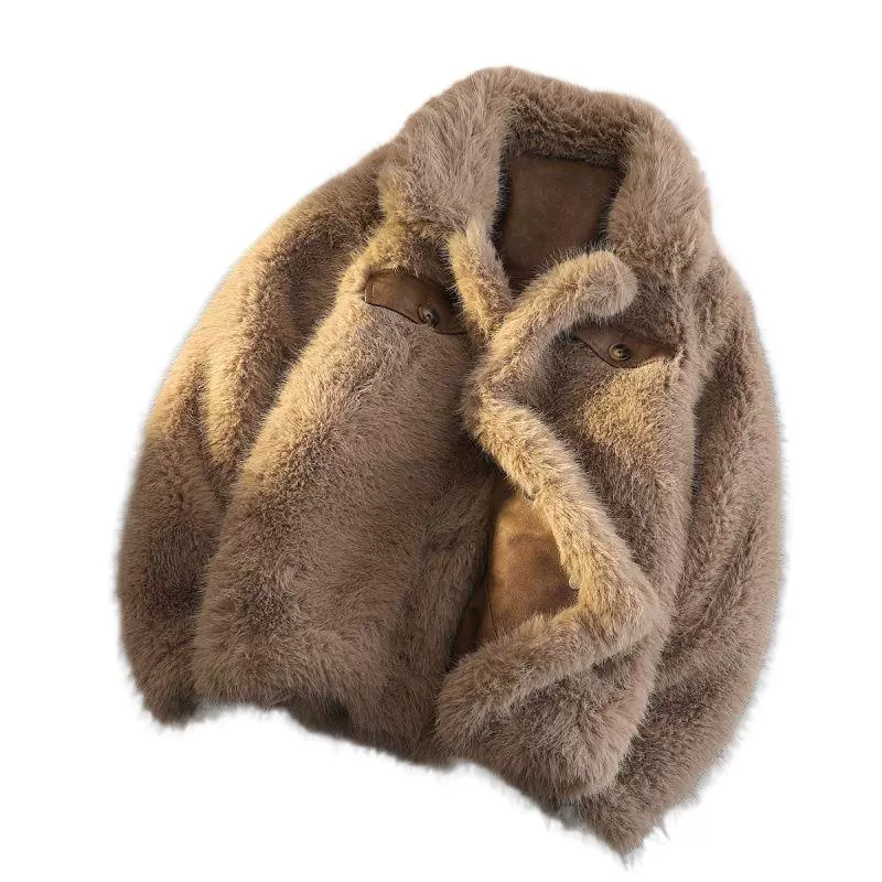Keep warm double-sided capacious fleece jacket, high-quality style