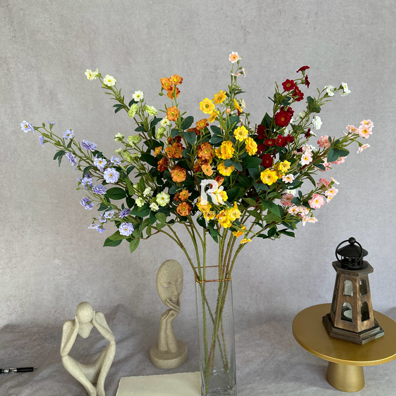 薔薇仿真花小玫瑰假花客廳餐桌擺件婚禮裝飾插花月季新娘手捧花束