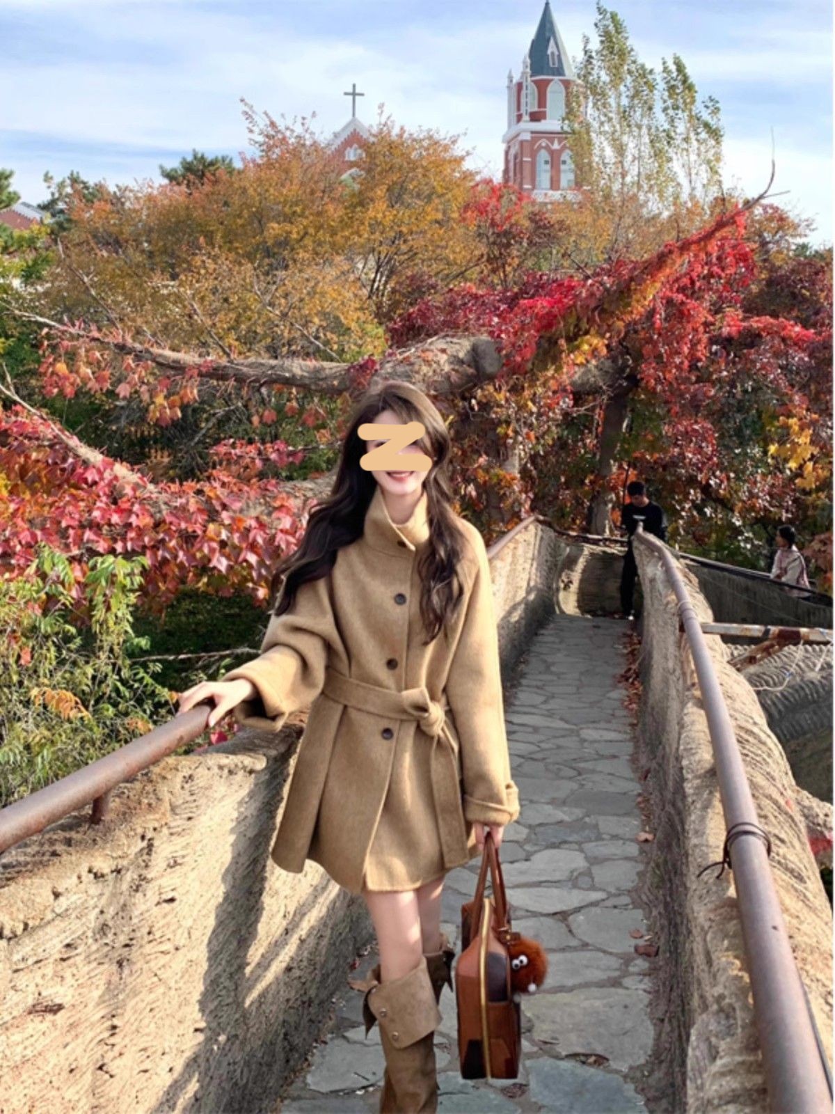 Khaki Woolen Outwear Women's Autumn and Winter High-End Korean Style Stand-Up Collar 2025 New Short Woolen Outwear for Small People