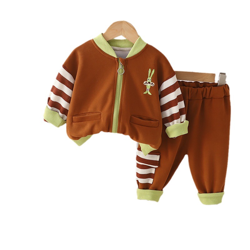 Jongens Herfstkleding Sport Tweedelige Set voor 1-jarige Baby's Lente en_voghion.com