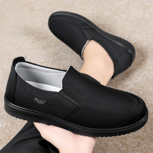Men's Spring New Stylish Slip-On Shoes, Comfortable Soft Sole, Old Beijing Cloth Shoes