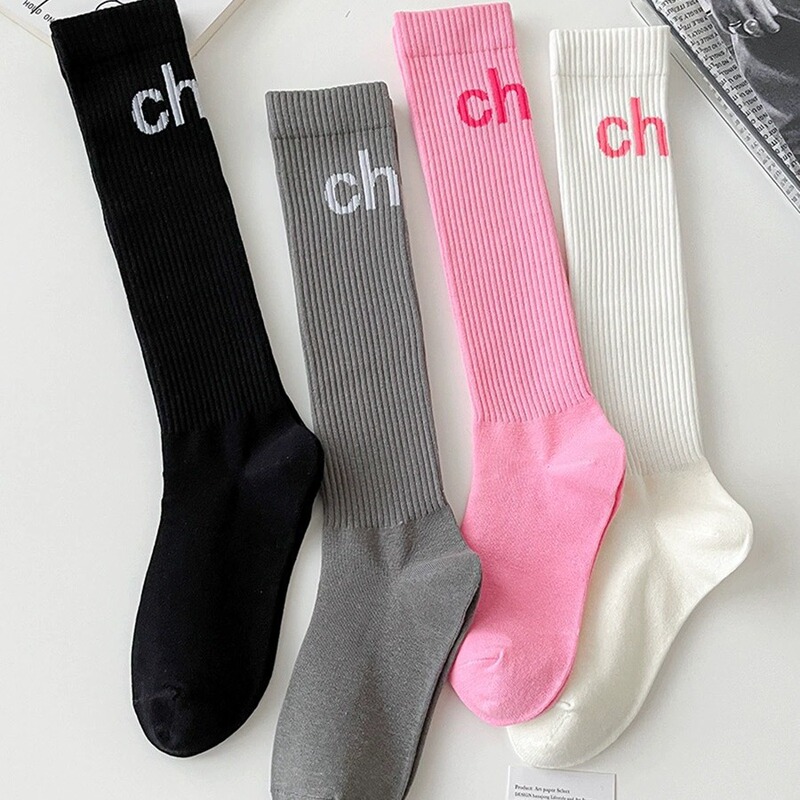 JK beautiful calf socks women's spring and autumn cotton solid color pressure thin leg stockings Japanese sports college style compression socks