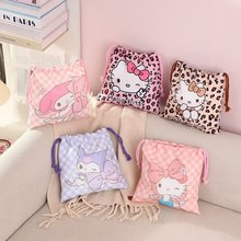 卡通抽绳束口袋手提帆布袋加厚礼品袋便携收纳袋整理储物袋小布袋