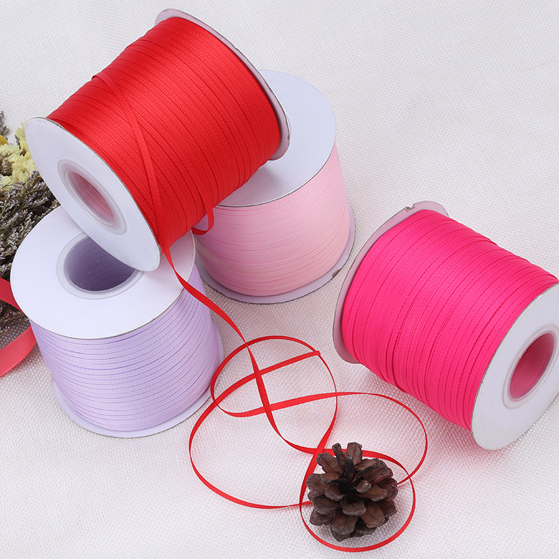 3mm de alta densidad costilla cinturón DIY cinta colgante etiqueta marcador embalaje cinta delgada cuerda de hilo